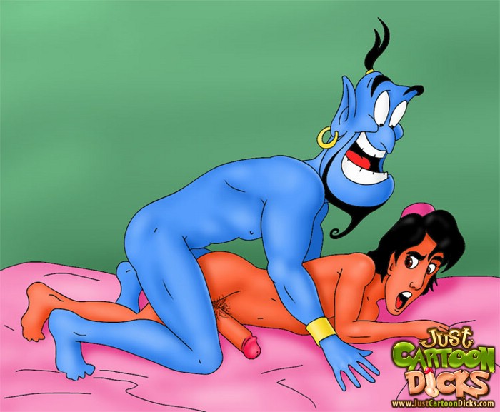 3d Genie Sex Cartoons - Aladdin get drilled by Genie | Cartoon Sex